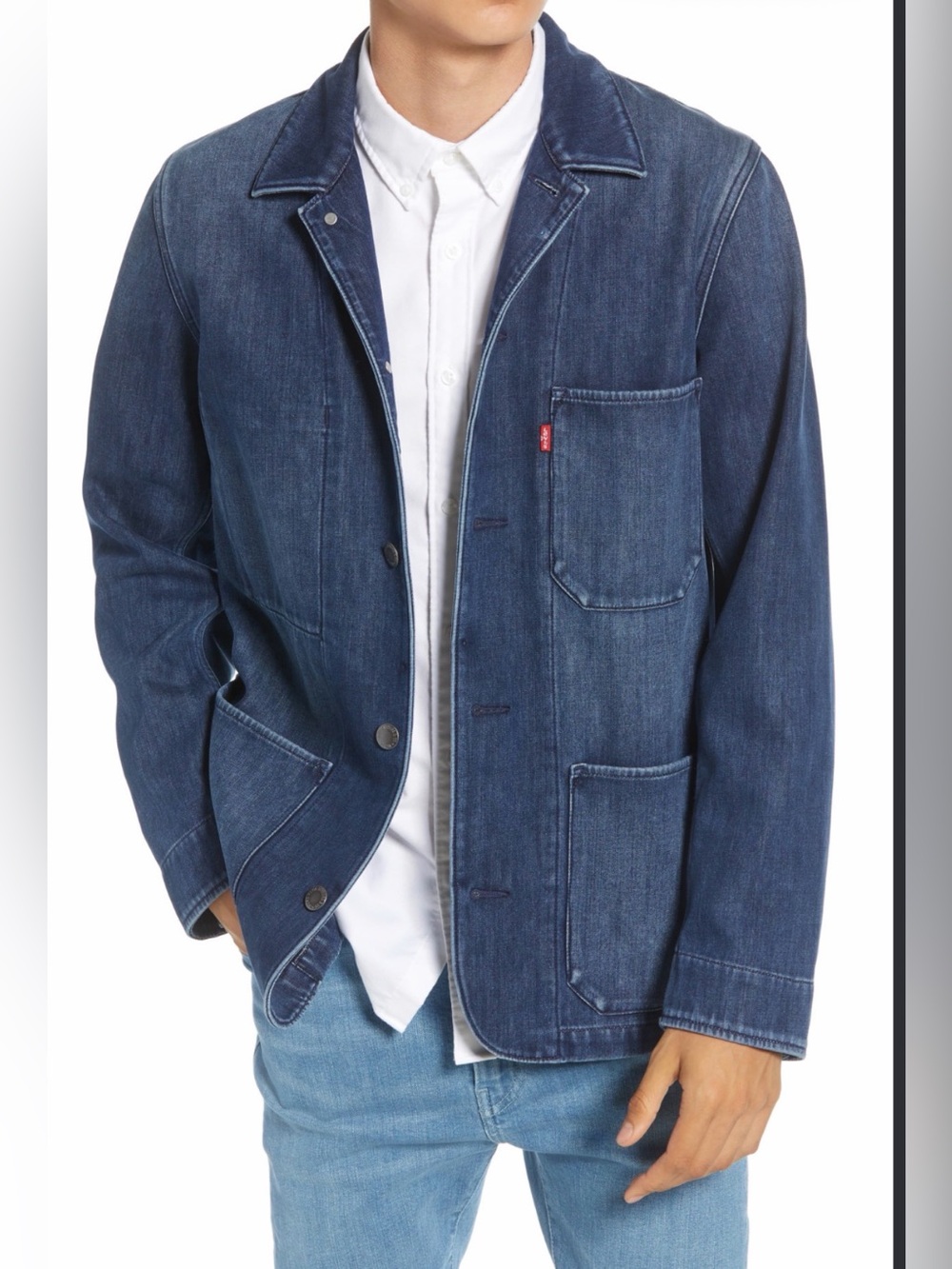 Levi's Indigo Blue Denim Engineered Jacket size M Men’s